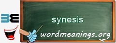 WordMeaning blackboard for synesis